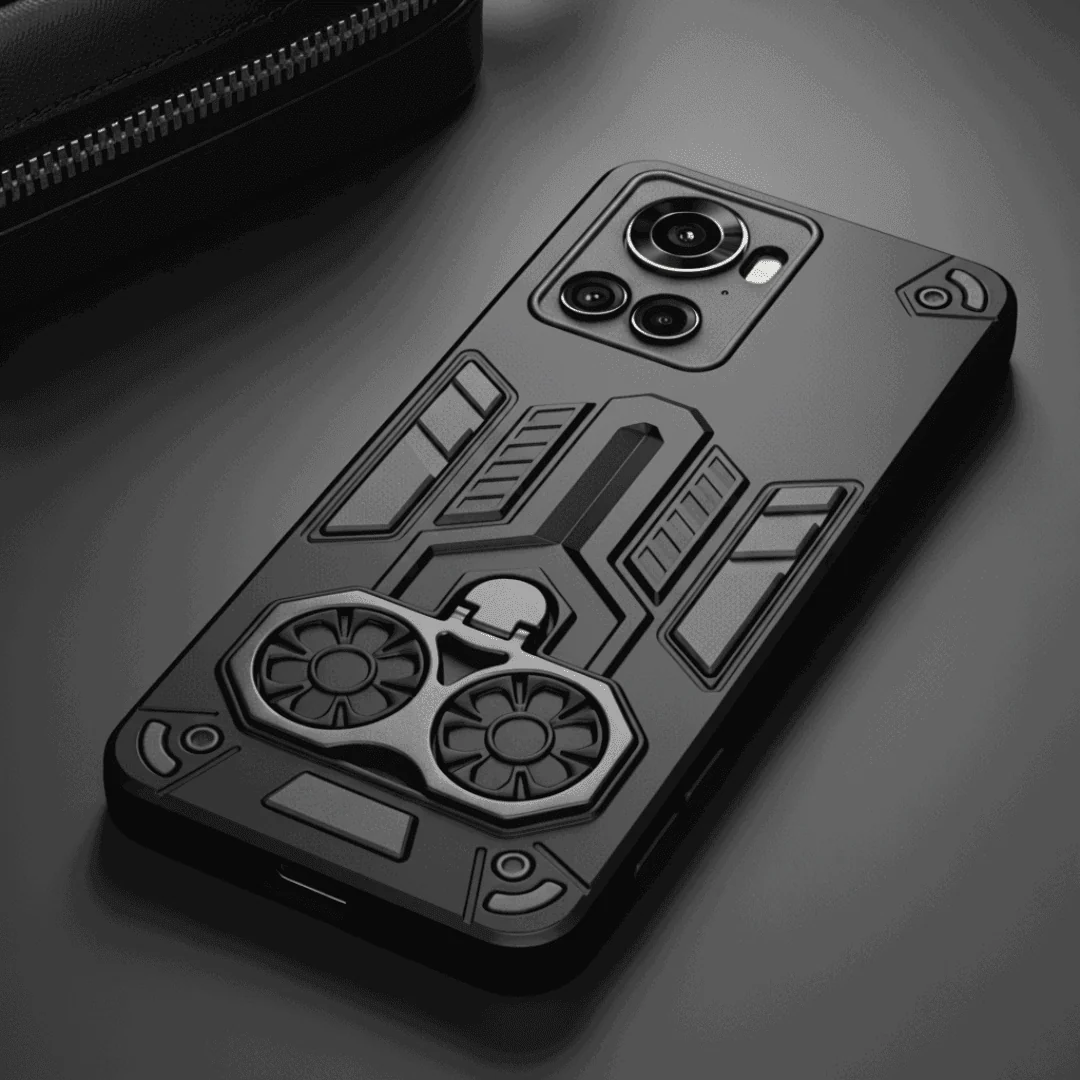 Black Cycle Armor Silicone Case for Oneplus 10R