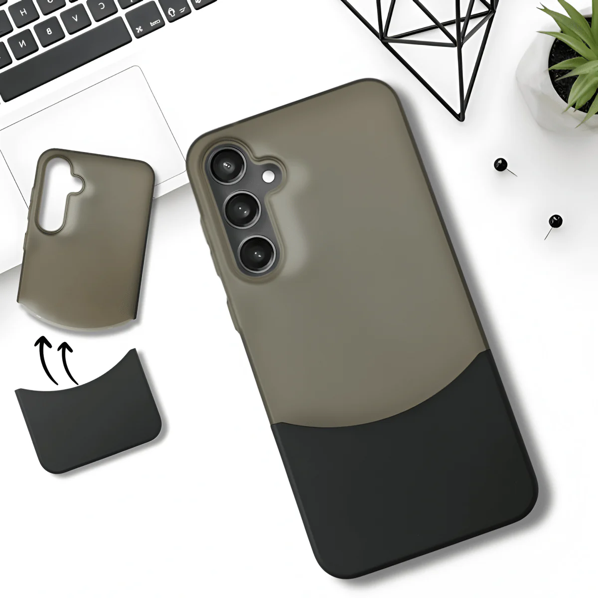 Black Detach Matte Case For Samsung A36