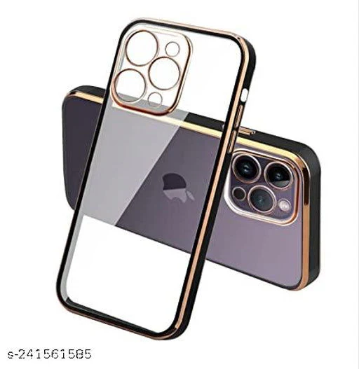 Black Electroplated Transparent Case for Apple iphone 12 Pro Max