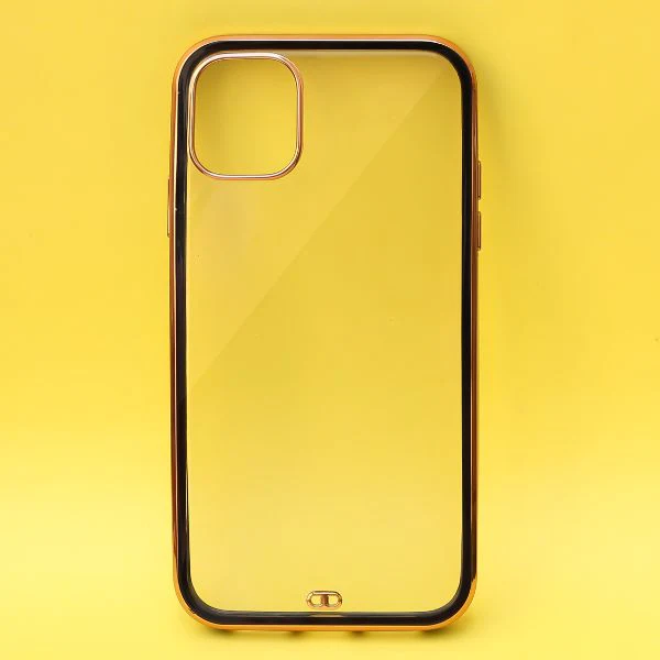 Black Electroplated Transparent Case for Apple iphone 12 Pro Max - Image 2