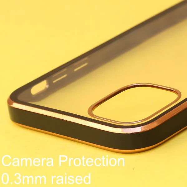 Black Electroplated Transparent Case for Apple iphone 12 Pro Max - Image 5