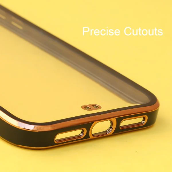 Black Electroplated Transparent Case for Apple iphone 12 Pro Max - Image 6
