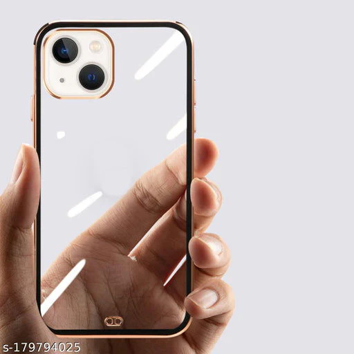 Black Electroplated Transparent Case for Apple iphone 13 Mini