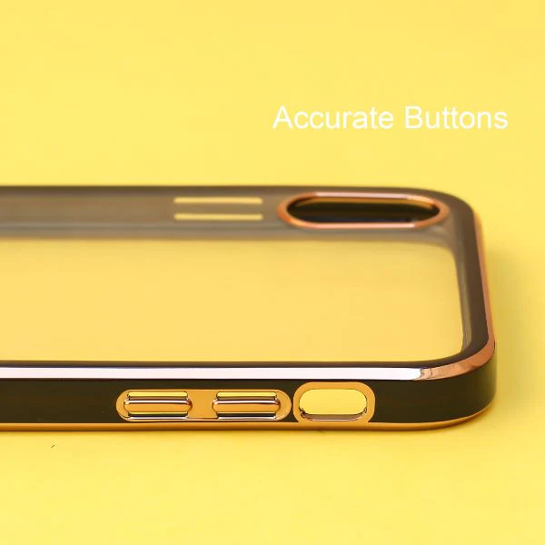 Black Electroplated Transparent Case for Apple iphone XR - Image 3