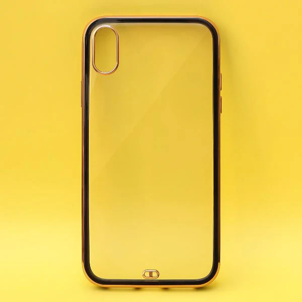 Black Electroplated Transparent Case for Apple iphone Xs max