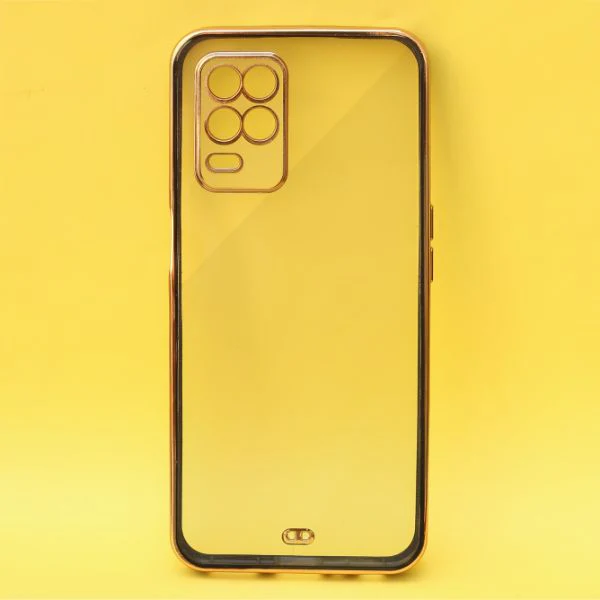 Black Electroplated Transparent Case for Realme 8
