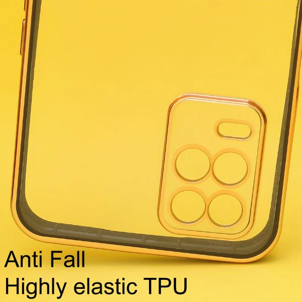 Black Electroplated Transparent Case for Realme 8 - Image 2