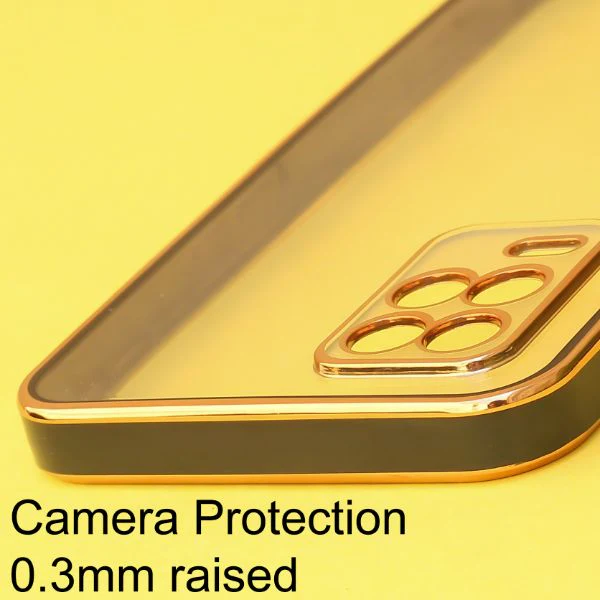 Black Electroplated Transparent Case for Realme 8 - Image 3