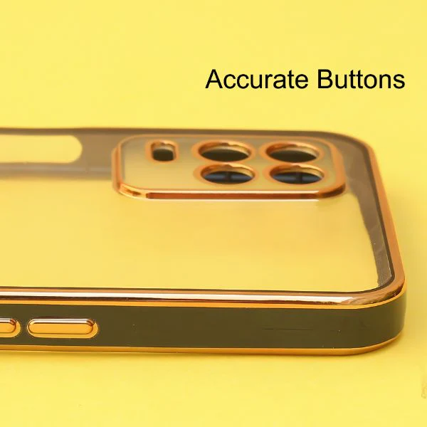 Black Electroplated Transparent Case for Realme 8 - Image 4