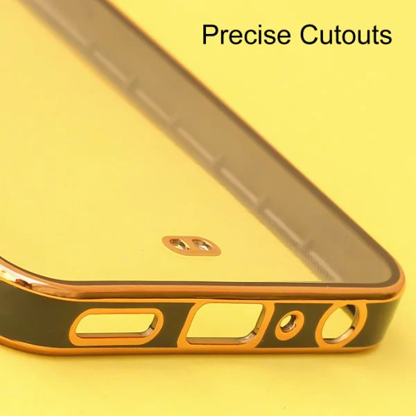 Black Electroplated Transparent Case for Realme 8 - Image 5