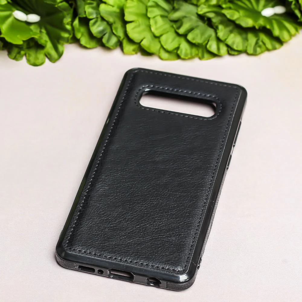 Puloka Black Leather Case for Samsung S10 plus - Image 3