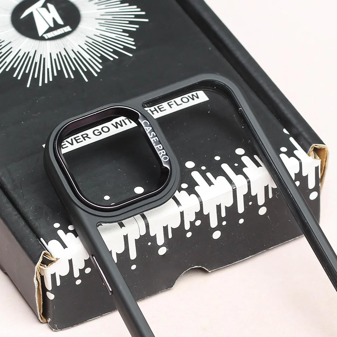 Black Lifted Transperant Case for Apple Iphone 13 - Image 4