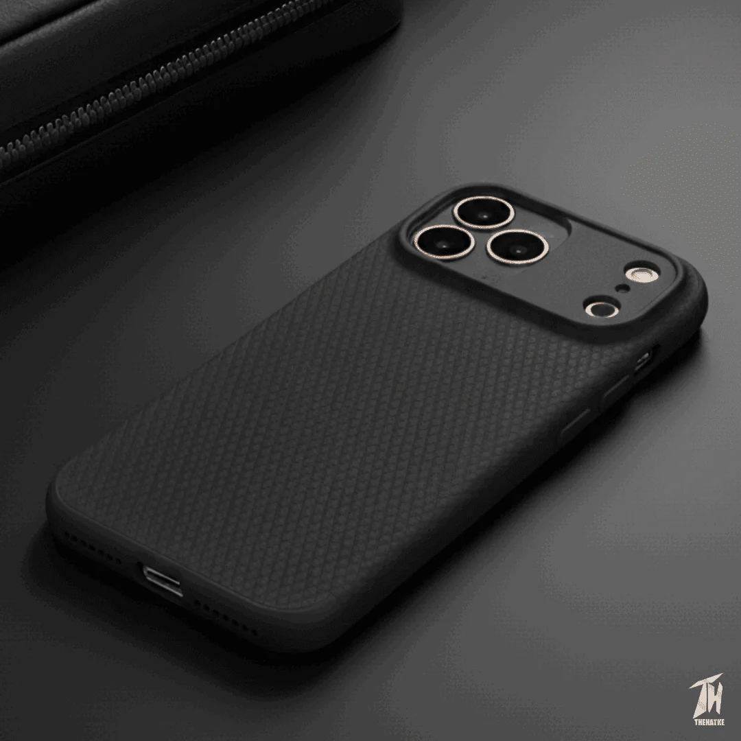 Black Line Wave Silicone Case for Apple iphone 17 Pro Max