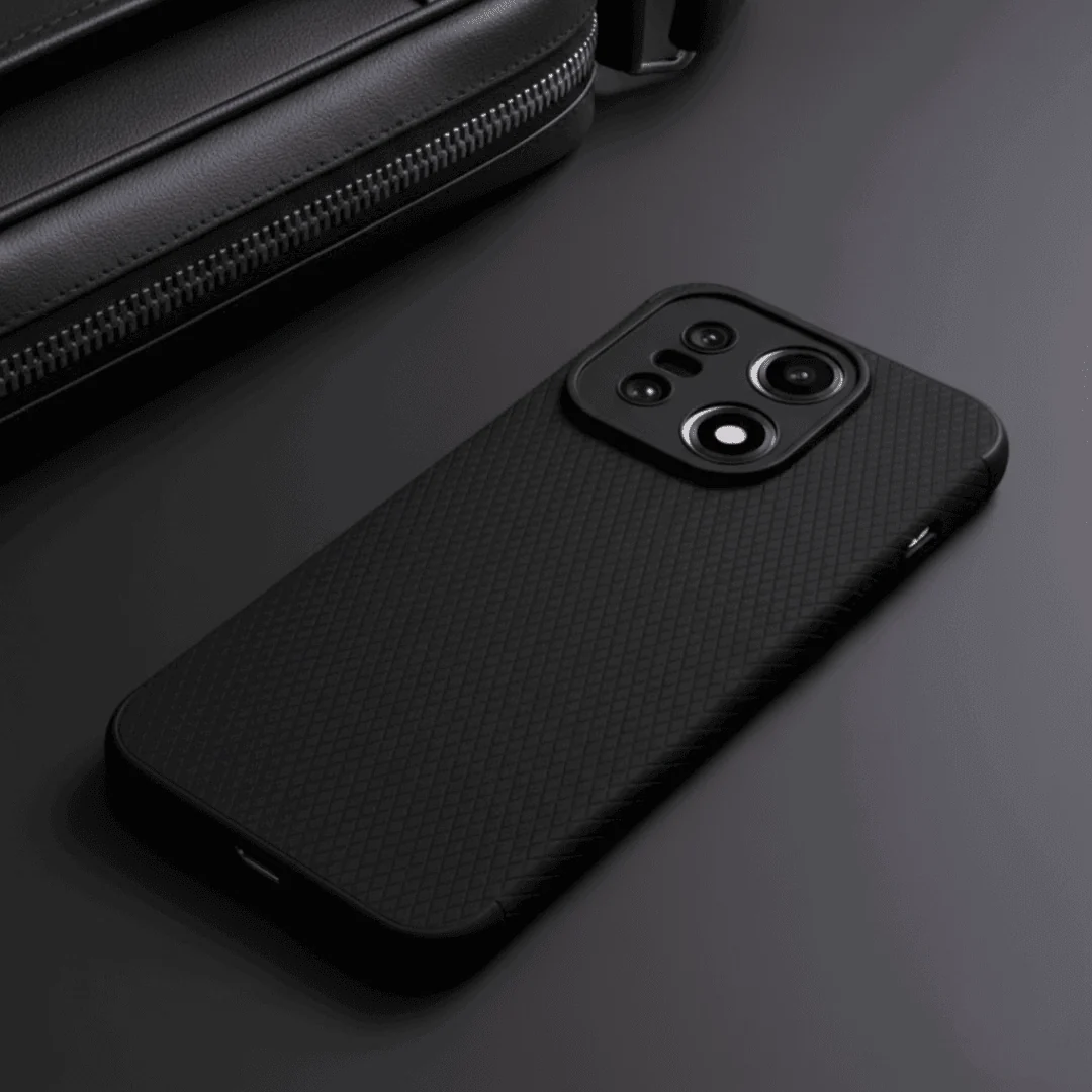 Black Line Wave Silicone Case for Oneplus 15