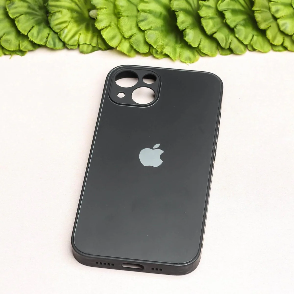 Black Matte Fiber Silicone case for Apple iphone 13 Mini - Image 2