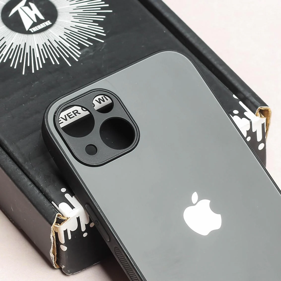 Black Matte Fiber Silicone case for Apple iphone 13 Mini - Image 4