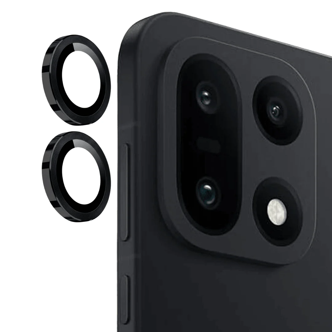 Black Metallic camera ring lens guard for Oneplus 15