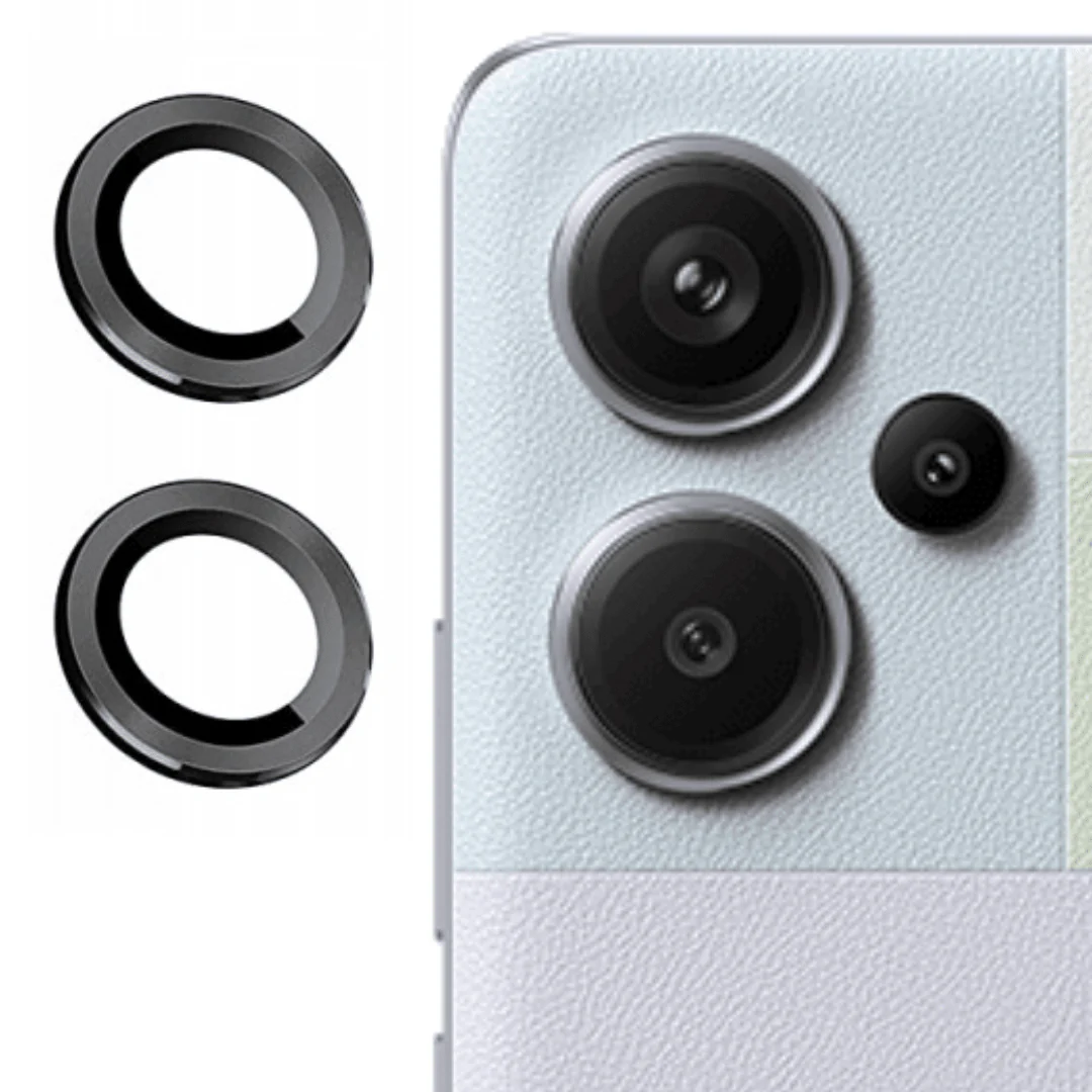Black Metallic camera ring lens guard for Redmi Note 13 pro plus