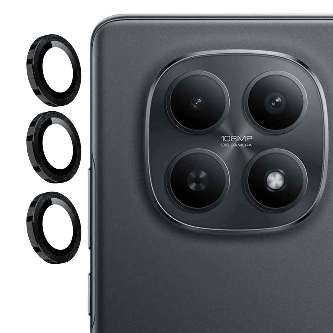 Black Metallic camera ring lens guard for Redmi Note 15