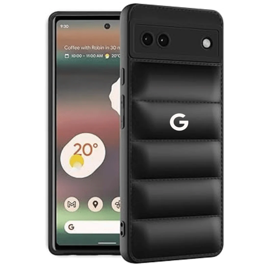 Black Puffon silicone case for Google Pixel 6A - Image 2