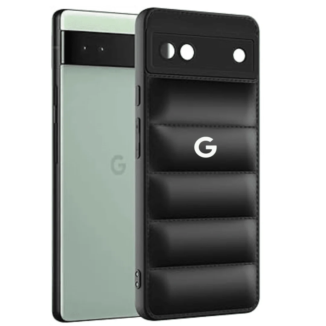 Black Puffon silicone case for Google Pixel 6A - Image 3