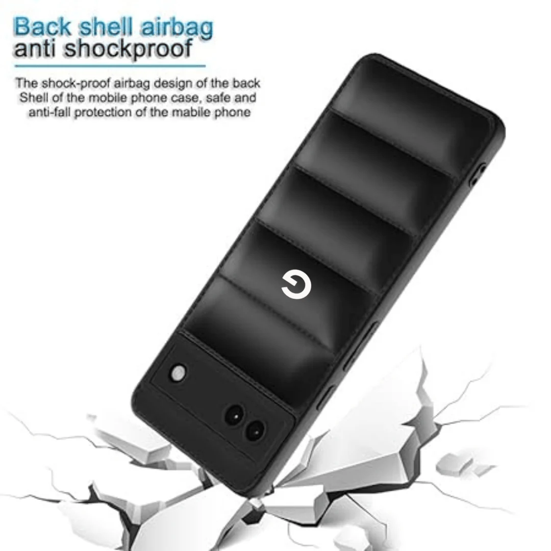 Black Puffon silicone case for Google Pixel 6A - Image 4