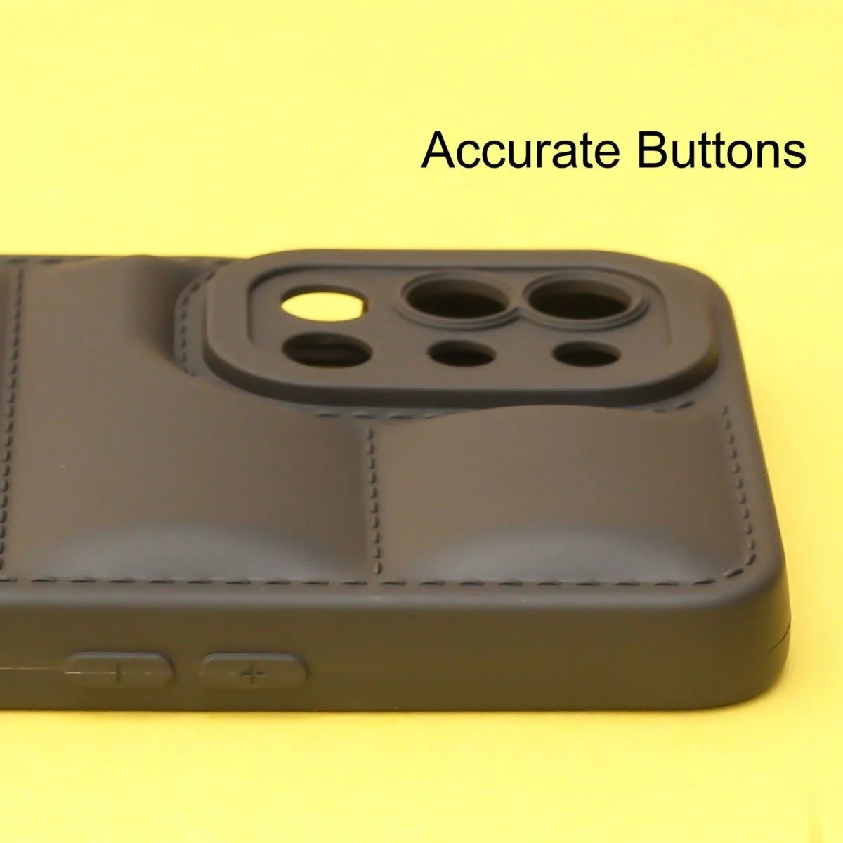 Black Puffon silicone case for Oneplus 9r - Image 3