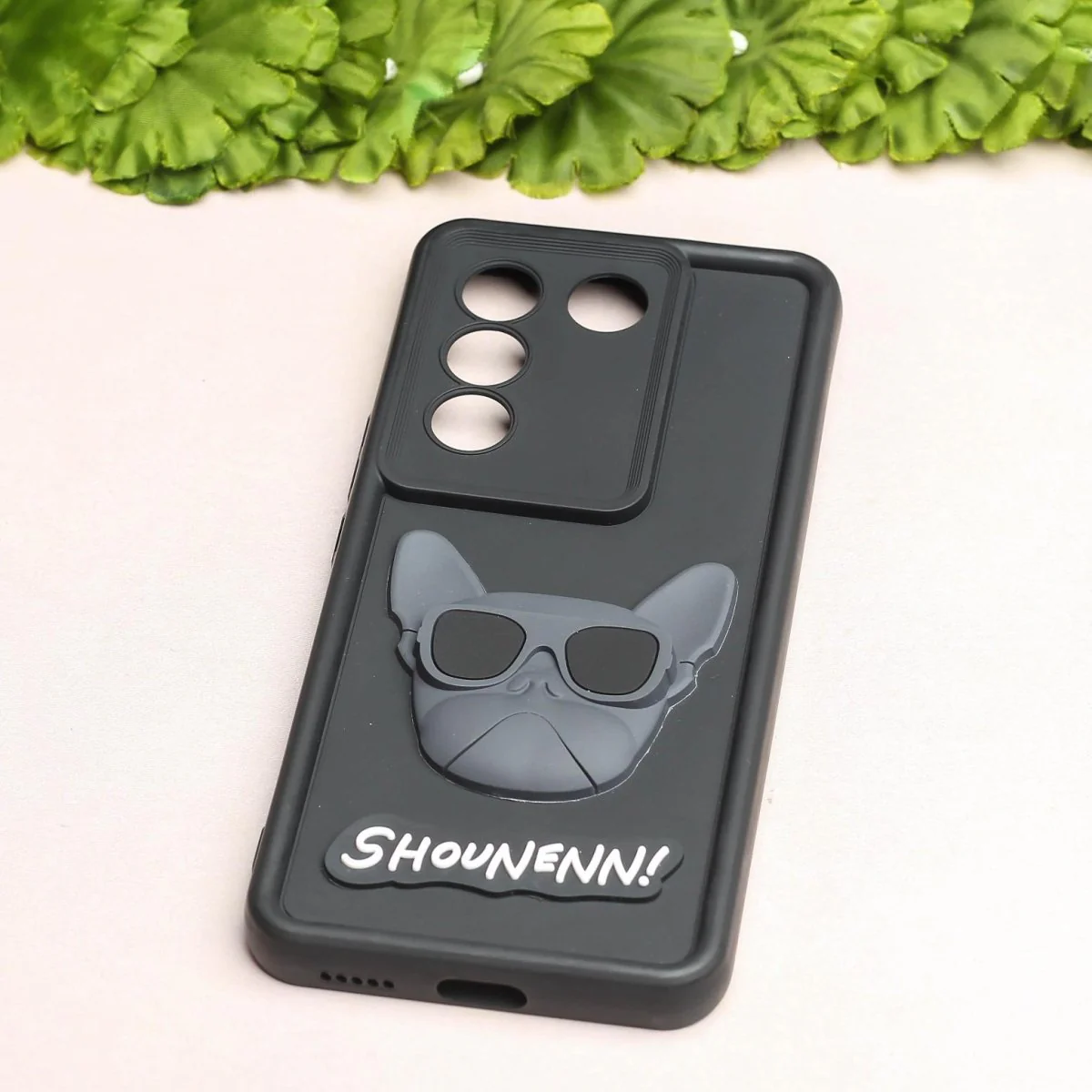 Black SHOUNENN BULLDOG Silicone case for Vivo V27 Pro - Image 2