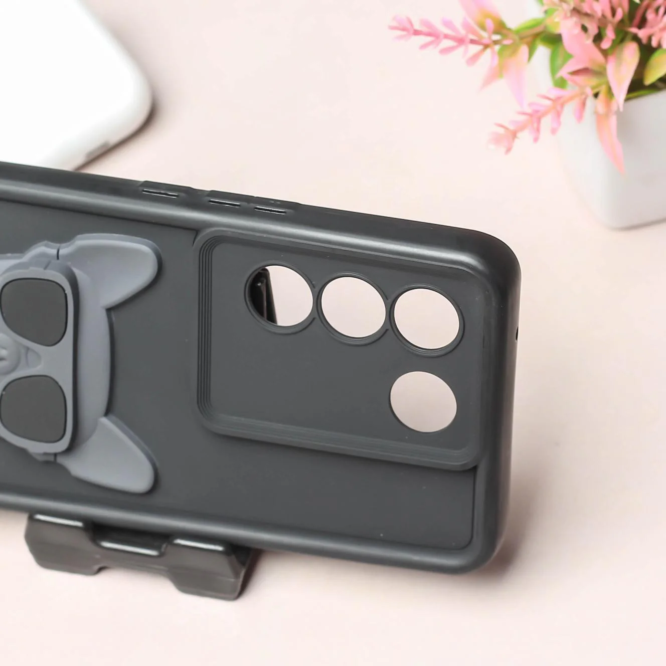 Black SHOUNENN BULLDOG Silicone case for Vivo V27 Pro - Image 3