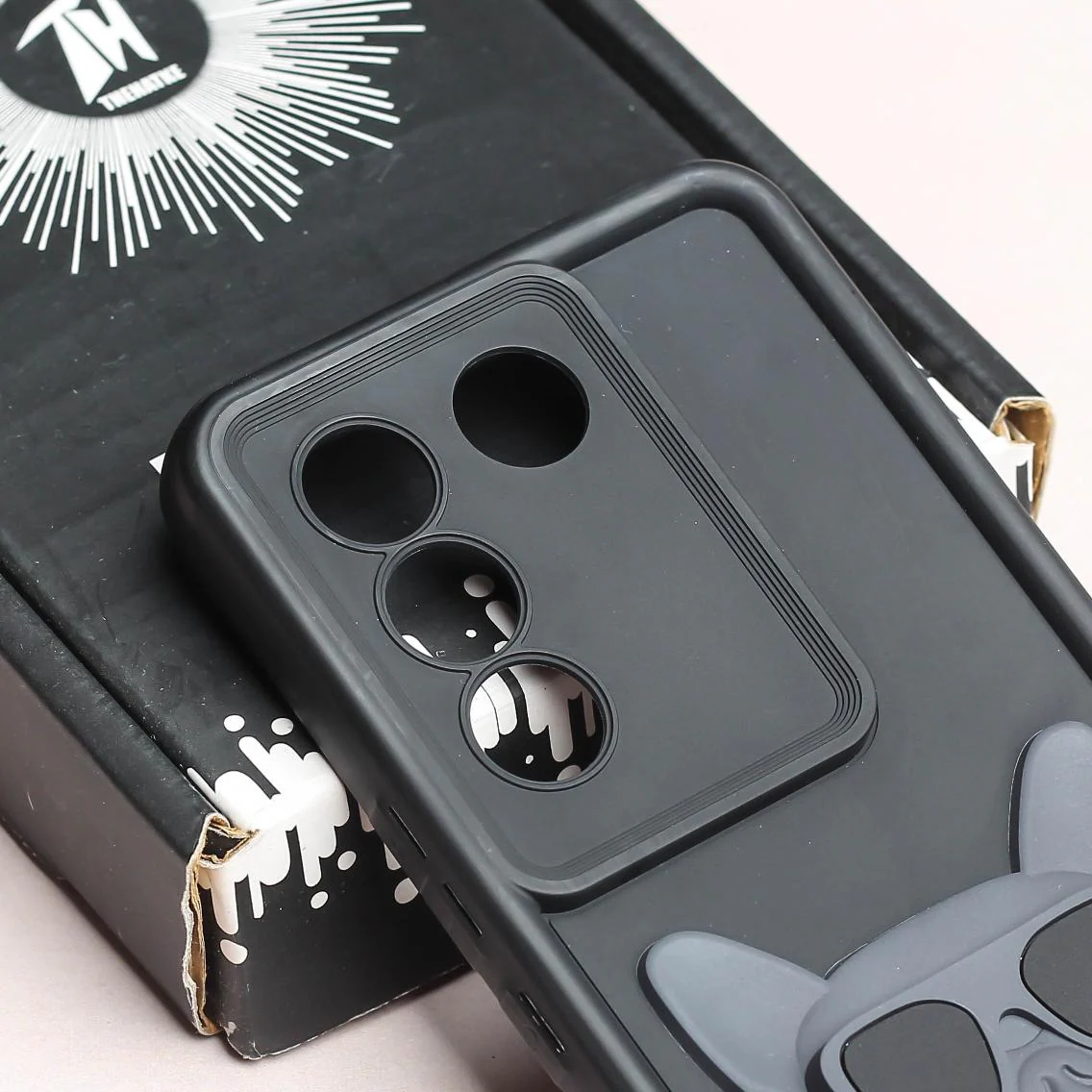 Black SHOUNENN BULLDOG Silicone case for Vivo V27 Pro - Image 4