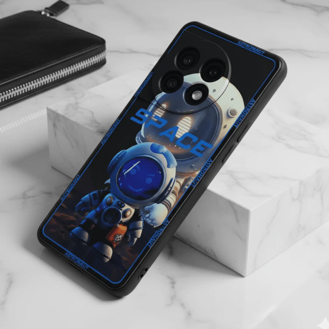 Black SPACE  Embossed Silicone case for Oneplus 11r
