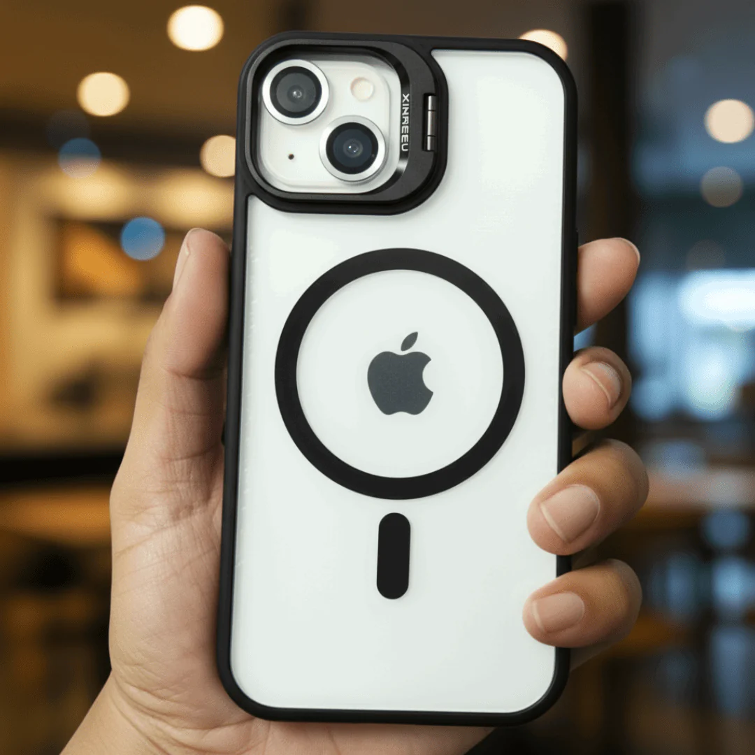 Black XINREEU Transparent Case for Apple iphone 13 - Image 2