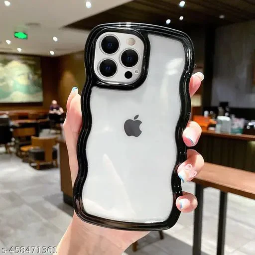 Black Zig Zag Frame  Silicon Case for Apple Iphone 13 Pro Max - Image 5