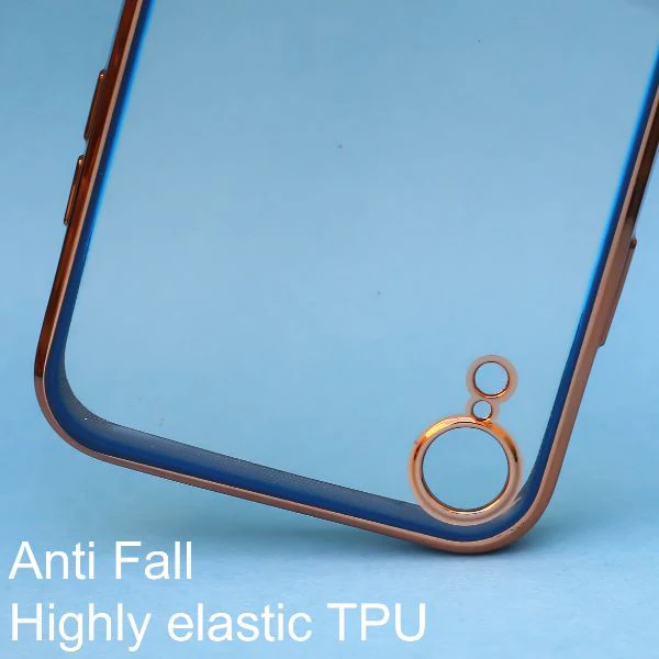 Blue Electroplated Transparent Case for Apple iphone Xs max - Image 3