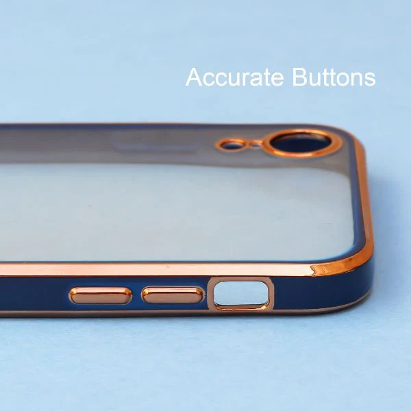 Blue Electroplated Transparent Case for Apple iphone Xs max - Image 4