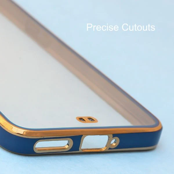 Blue Electroplated Transparent Case for Oneplus Nord 2 - Image 5