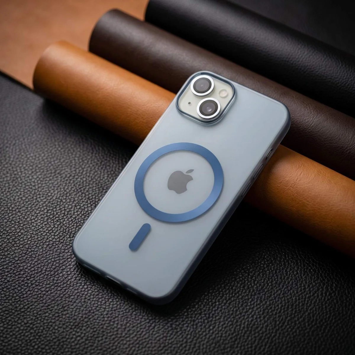Blue Flexy Silicone Case for Apple Iphone 15