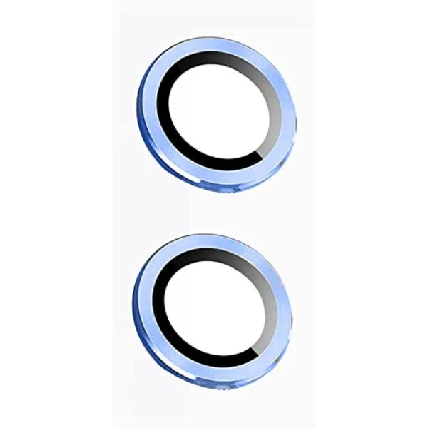 Blue Metallic camera ring lens guard for Apple iphone 12 - Image 2