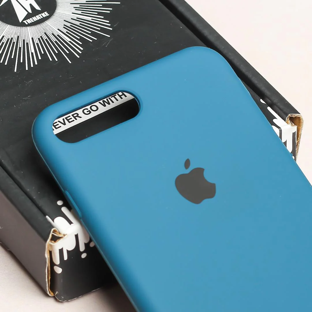 Blue Original Silicone case for Apple iphone 7 Plus - Image 4