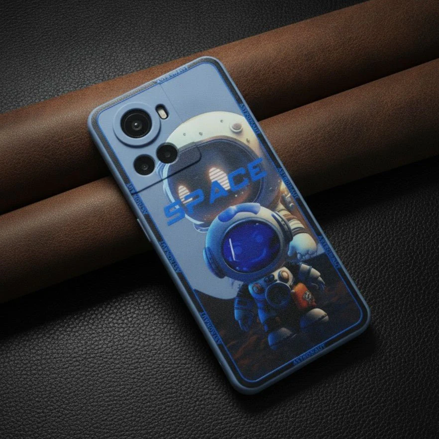 Blue SPACE  Embossed Silicone case for Oneplus 10r