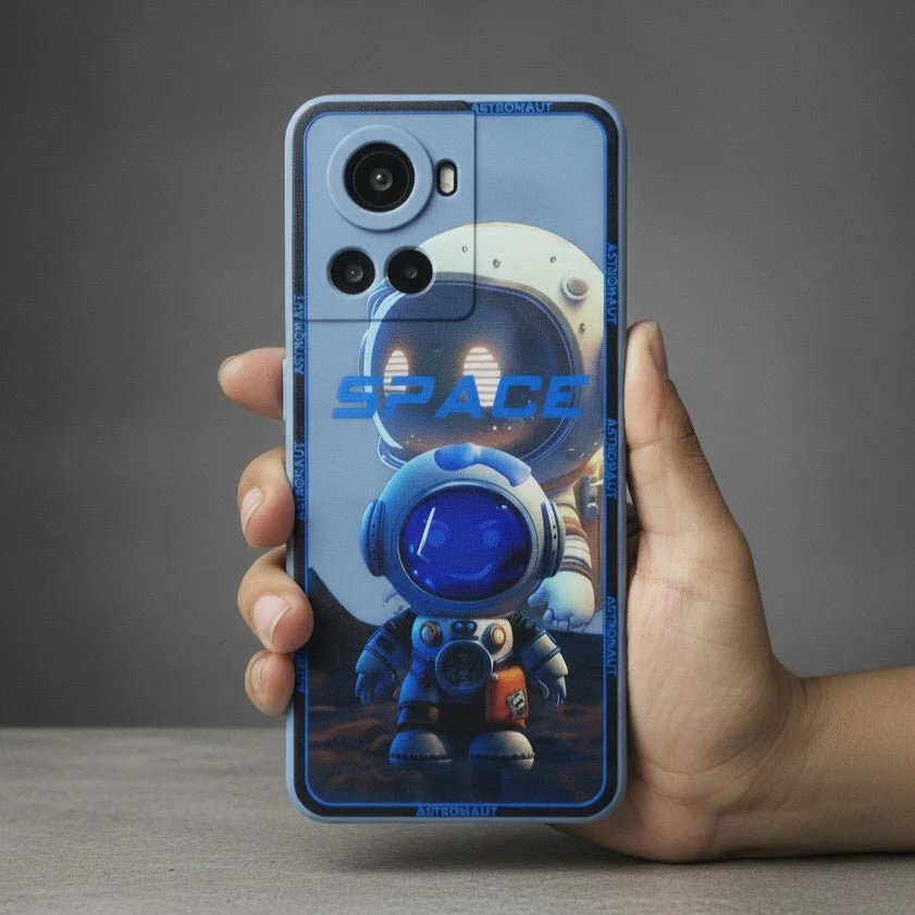Blue SPACE  Embossed Silicone case for Oneplus 10r - Image 2