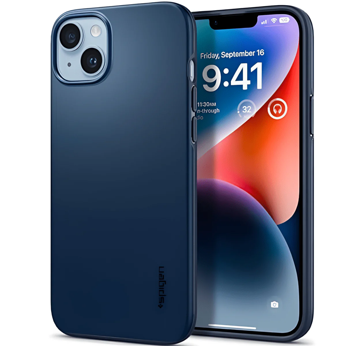 Blue Thin Fit (TPU + Poly Carbonate) case for Apple Iphone 15 Plus