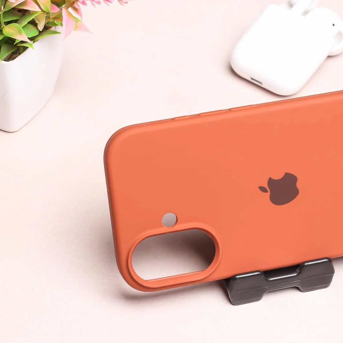 Brown Original Silicone case for Apple iphone 16 Plus - Image 3