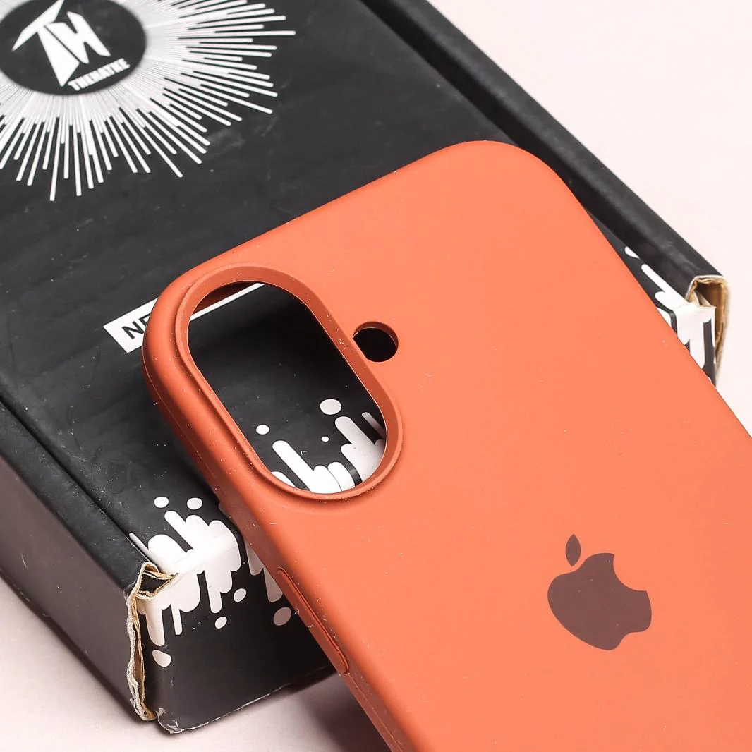 Brown Original Silicone case for Apple iphone 16 Plus - Image 4