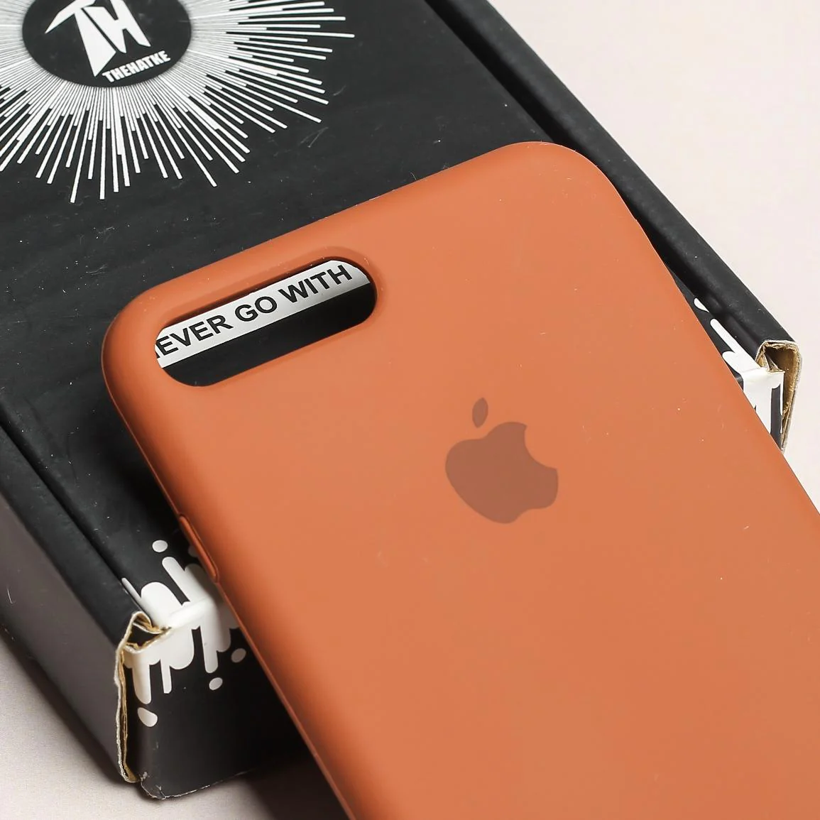 Brown Original Silicone case for Apple iphone 8 Plus - Image 4