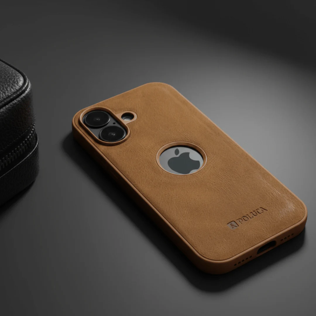 Brown Standard Leather Case for Apple Iphone 17