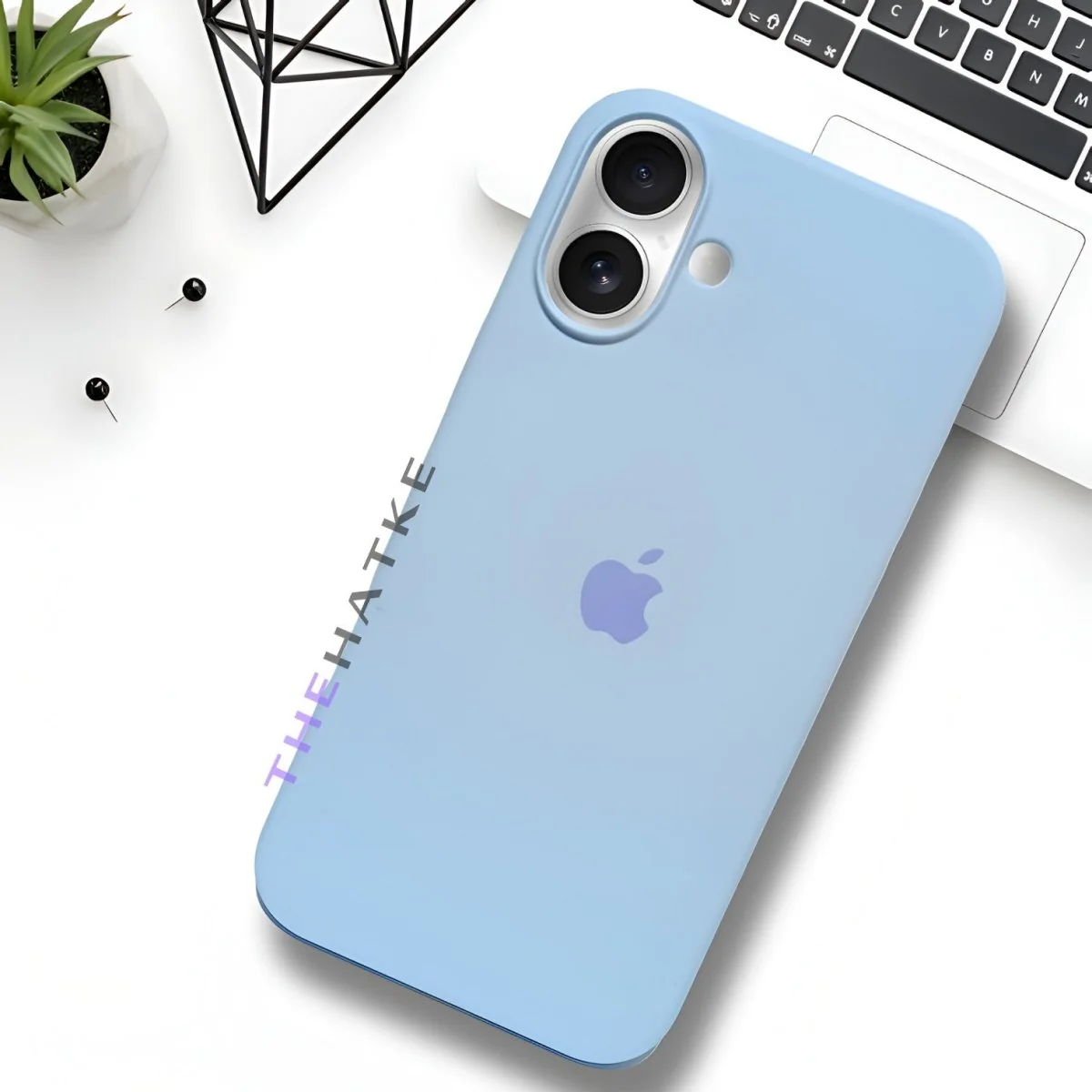 Cloud Blue Original Silicone case for Apple iphone 16 - Image 5