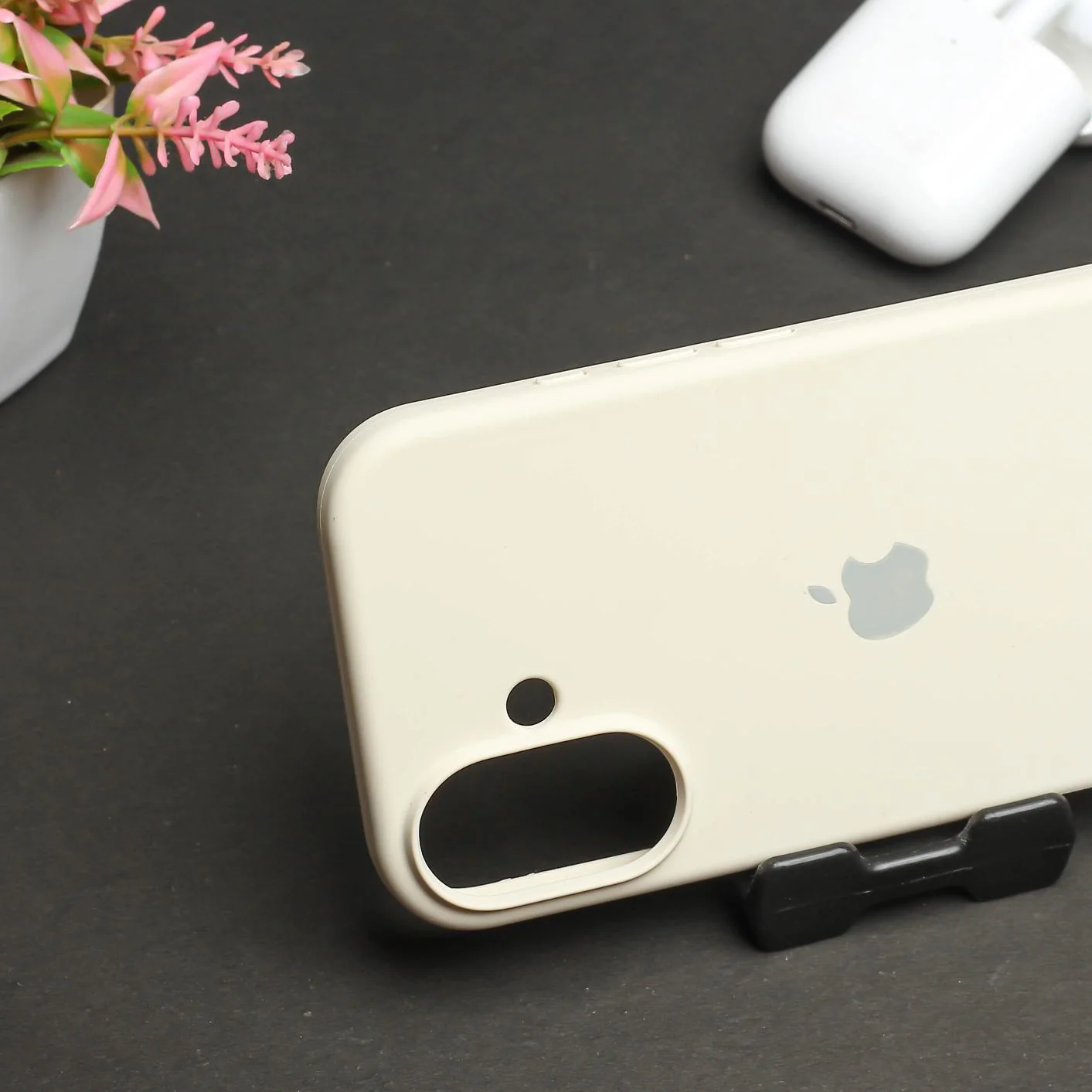 Cream Original Silicone case for Apple iphone 17 - Image 3