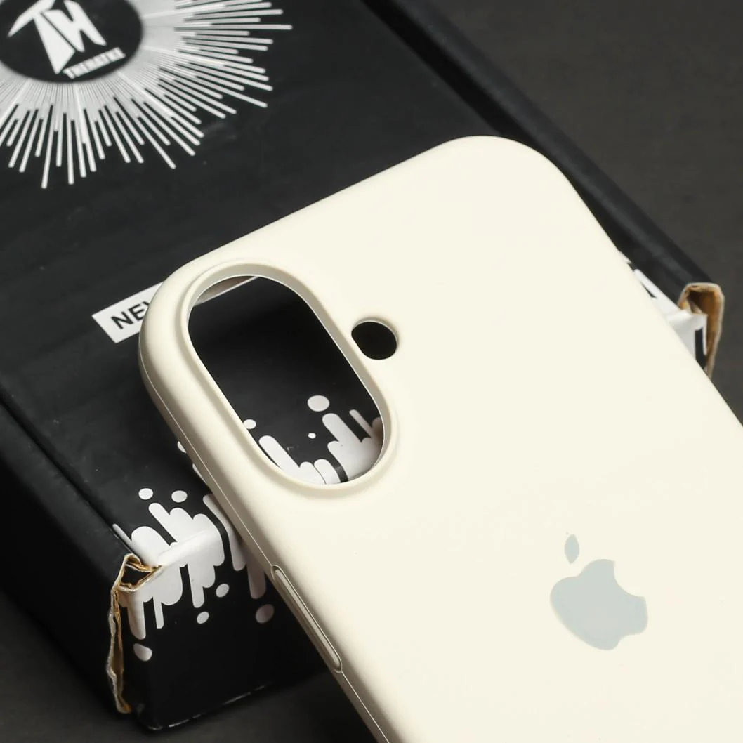 Cream Original Silicone case for Apple iphone 17 - Image 4