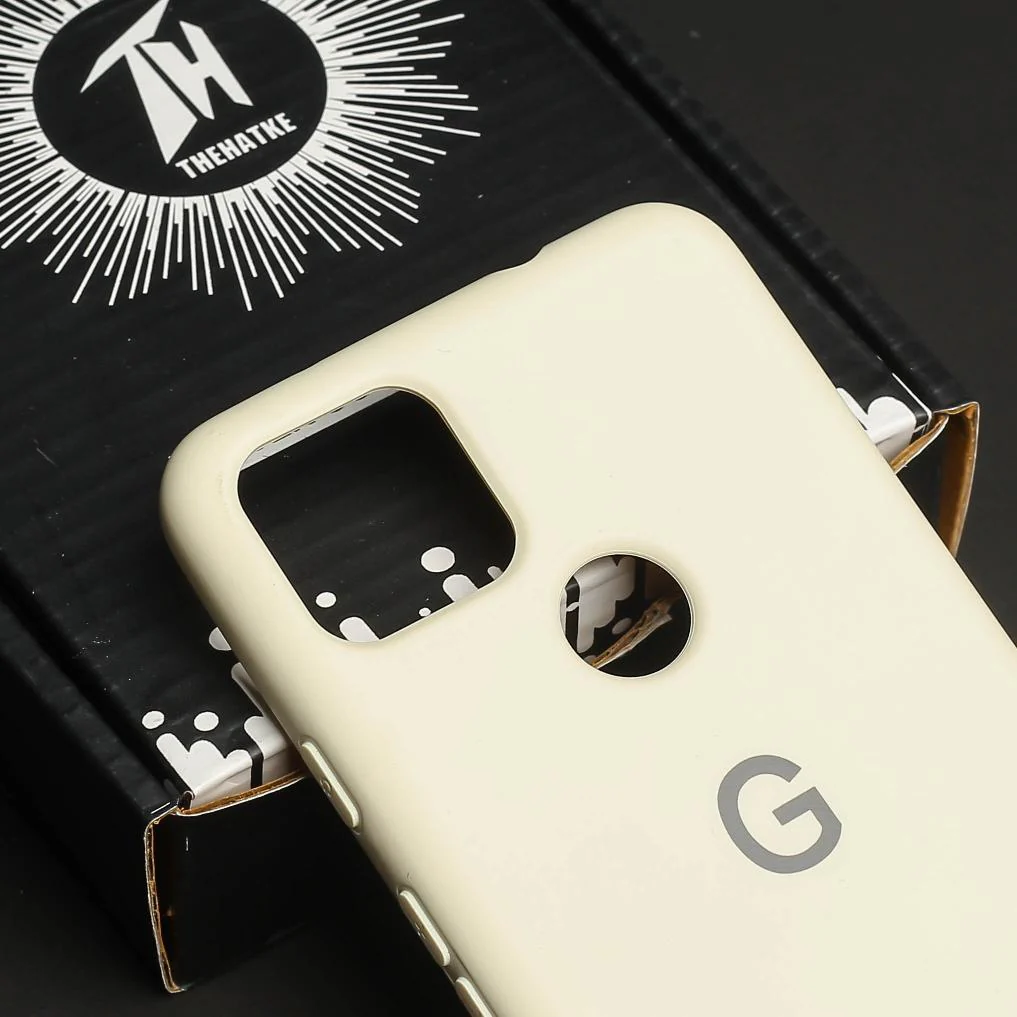 Cream Original Silicone case for Google Pixel 5A - Image 4